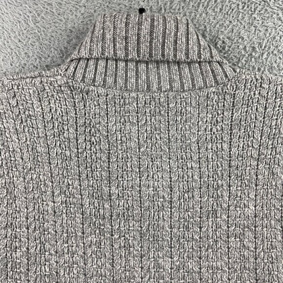 Lucky Brand Sweater Men Medium Gray Shawl Collar Wool Cashmere Blend Handcrafted - Picture 9 of 16